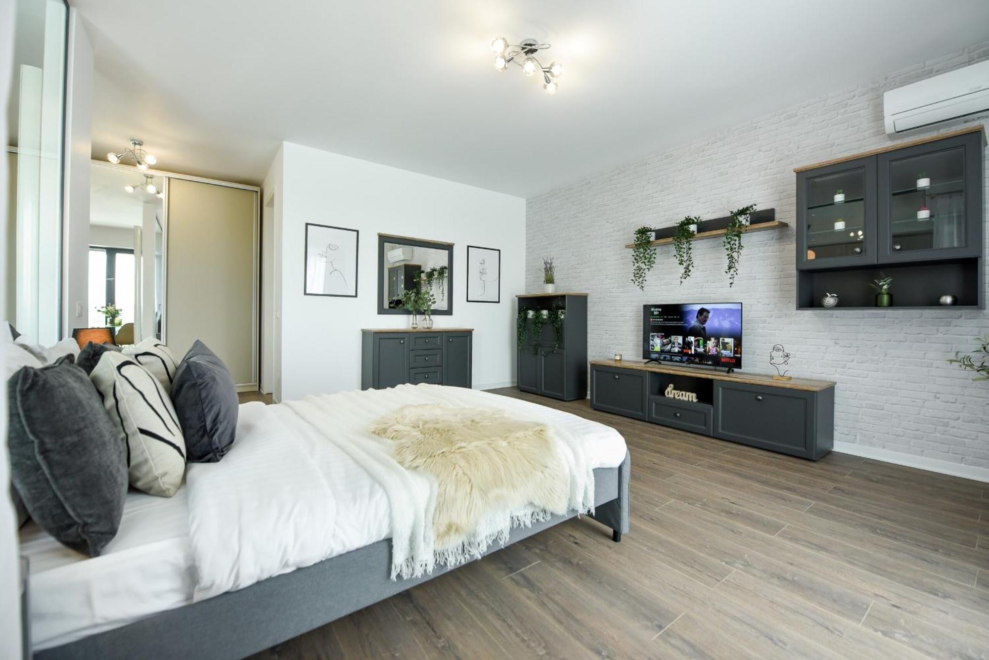 Infinite Horizons - Modern Living In North Business District Bucareste Quarto foto